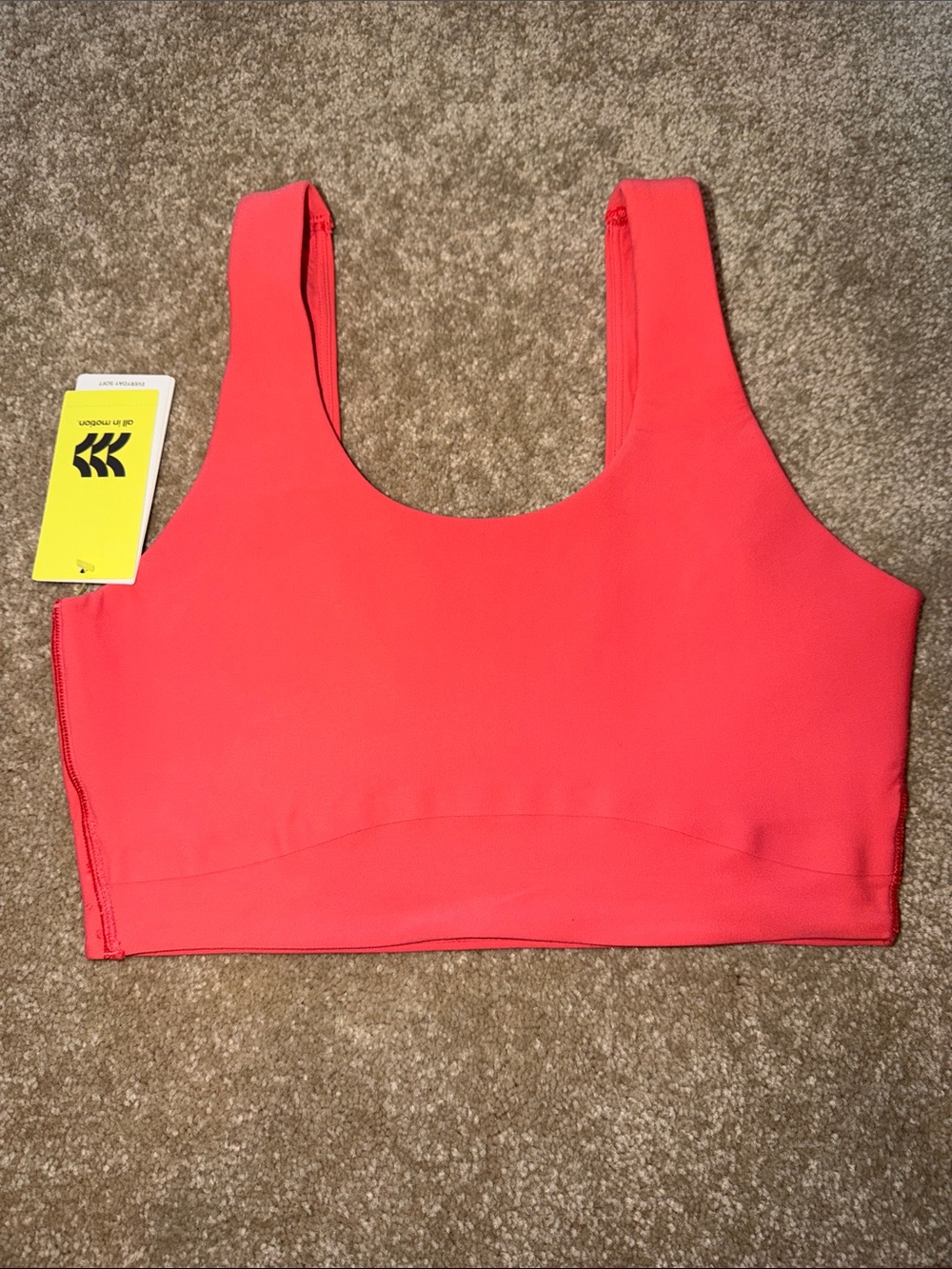 Scoop Sports Bra - Coral Pink